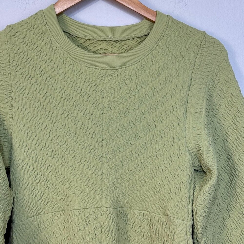Free People Women's Gabby Seamless Midi Dress Long Sleeve Open Back Green Sz M/L - Picture 5 of 13